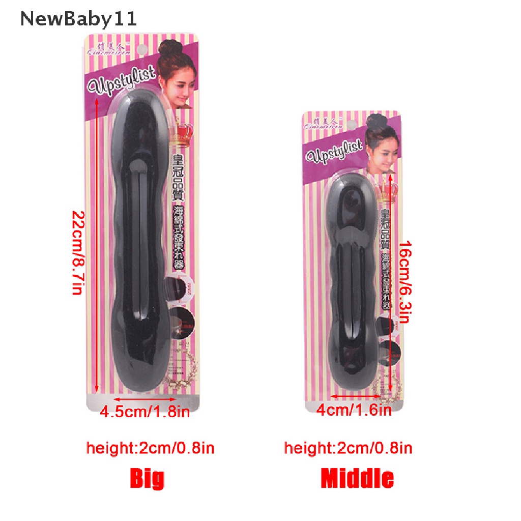 Dụng Cụ Búi Tóc Hình Bánh Donut Bằng Xốp Màu Đen Tiện Dụng