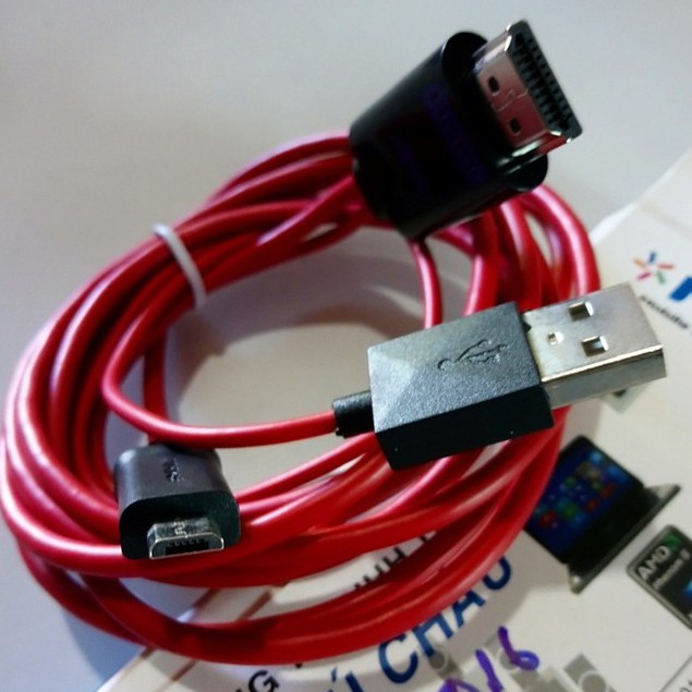 Cáp MHL 4K HDTV adapter, từ chuẩn MicroUSB 5Pin ra HDMI, Cáp dài 1.8 M - Model: 3241