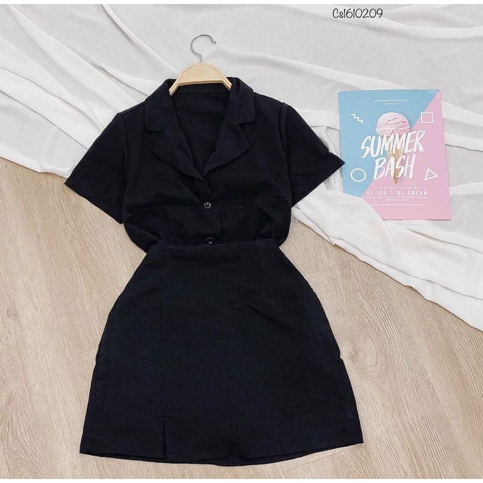 SET ÁO VEST + CHÂN VÁY XẺ | BigBuy360 - bigbuy360.vn