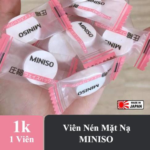 [RẺ VÔ ĐỊCH] Mặt Nạ Viên Nén MINISO Japan 1K (1v) - Dùng Được Cho Mọi Da Khô - Da Mụn - Giúp Thải Độc Sáng Dạ.