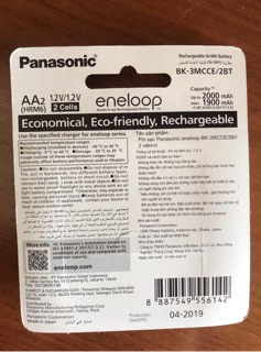 Pin Panasonic Eneloop vỉ 2 viên