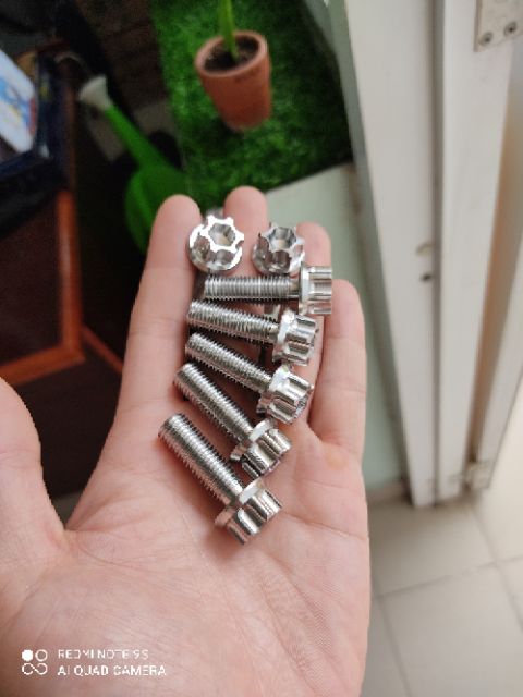 Ốc inox CNC 10li25  - 10li3  - 10li4   - gắn nhiều loại xe