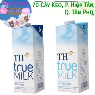  Sữa Tươi Tiệt Trùng TH True Milk 1L 1 L ( 1 lit ) Có đường / Nguyên chất không đường