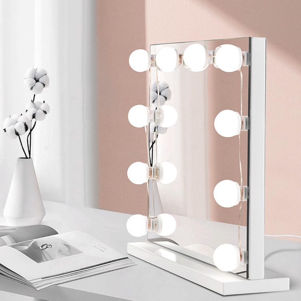 Đèn LED cổng sạc USB gắn gương trang điểm tiện lợi