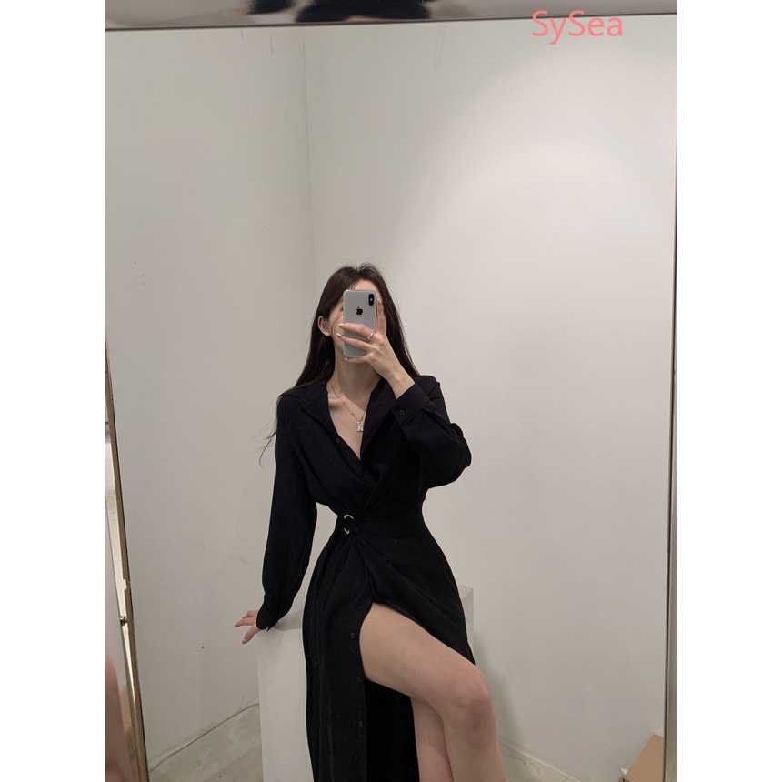 Đầm Polo Phối Dây Rút Thời Trang Mùa Hè Hàn Quốc Cho Nữ