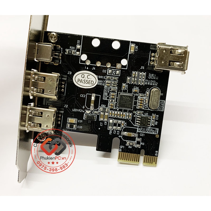 Card PCIe ra 3 cổng 1394A 6pin, 1 cổng 1394 4pin dùng cho PC, máy tính đồng bộ