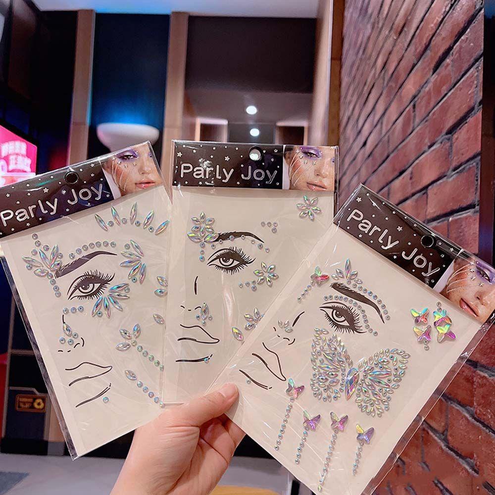 OCEANMAP Hình Xăm Dán Trang Trí Mặt Tạm Thời Kiểu Dáng Tinh Tế