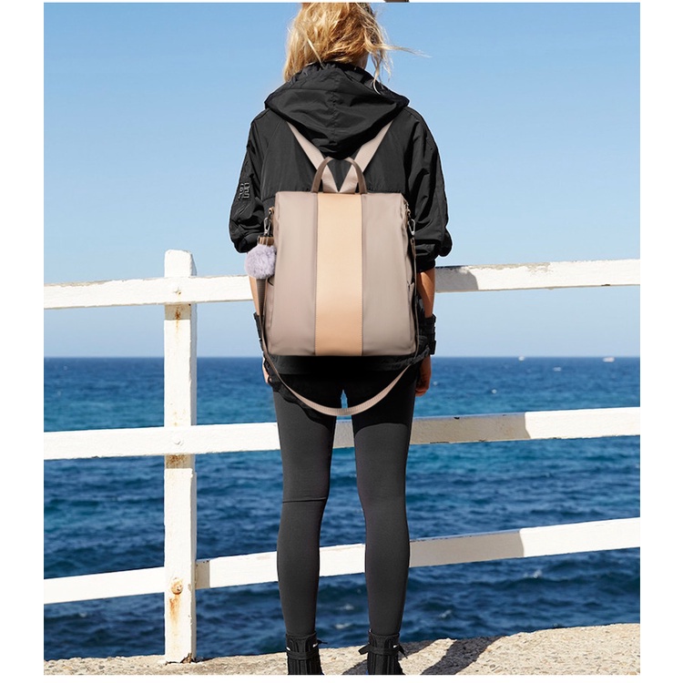 Balo IELGY đa năng vải nylon chống trộm với sức chứa lớn phong cách Hàn Quốc