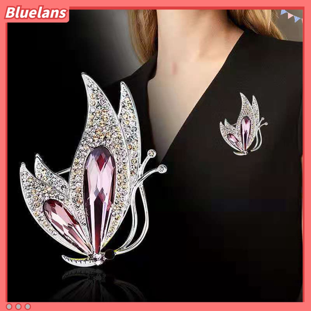 Ghim Cài Áo Hình Bướm Đính Đá Nhân Tạo Thời Trang