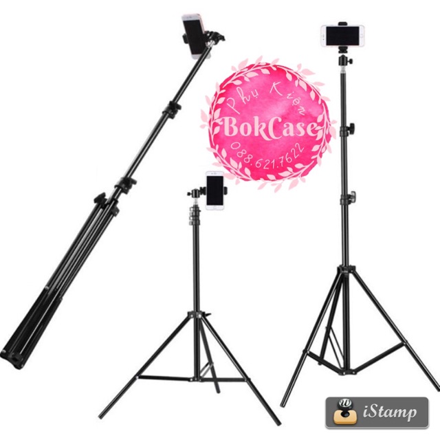 Chân Gậy quay TIKTOK Livestream CAO 2M (GIÁ ĐỠ, TRIPOD, KỆ ĐIỆN THOẠI, Gậy tiktok, chân đèn livestream)