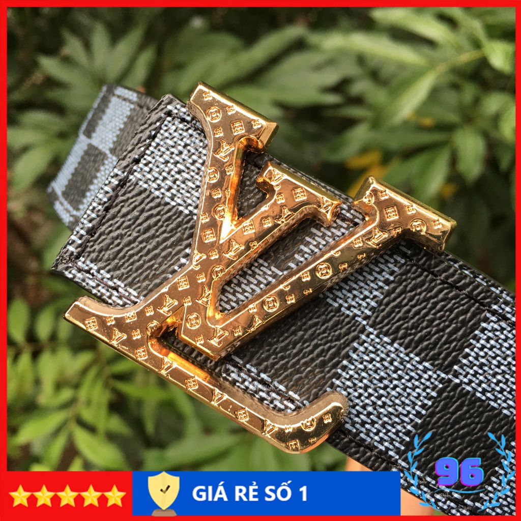 Thắt lưng nam LV, dây lưng nam LV cao cấp, mặt kim loại nguyên khối trẻ trung lịch lãm TLLV001S