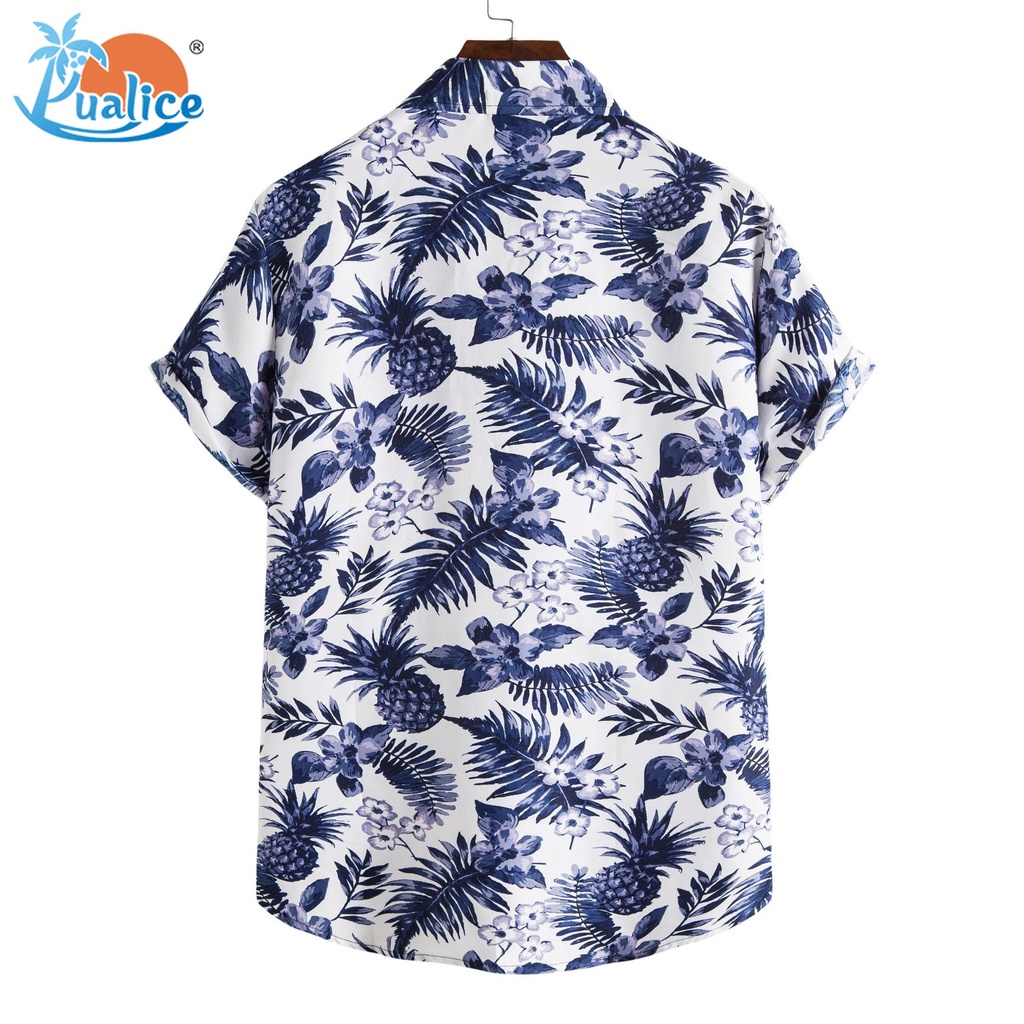 Áo sơ mi ngắn tay in họa tiết thời trang 2021 dành cho nam