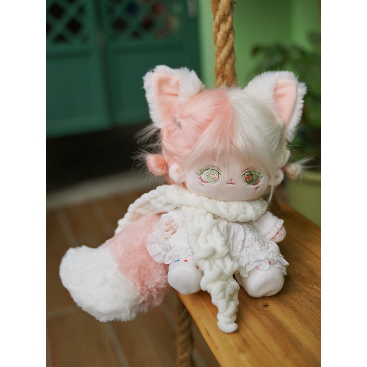 Doll không thuộc tính 10cm 20cm - Búp bê Bán Đường không thuộc tính tóc tơ có tai và đuôi kèm outfit 10cm 20cm