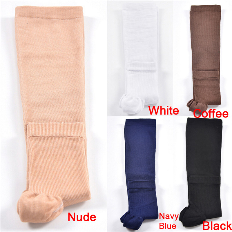 【dayday】Elastic Toeless Compression Socks Stockings Support Knee High Tip Open