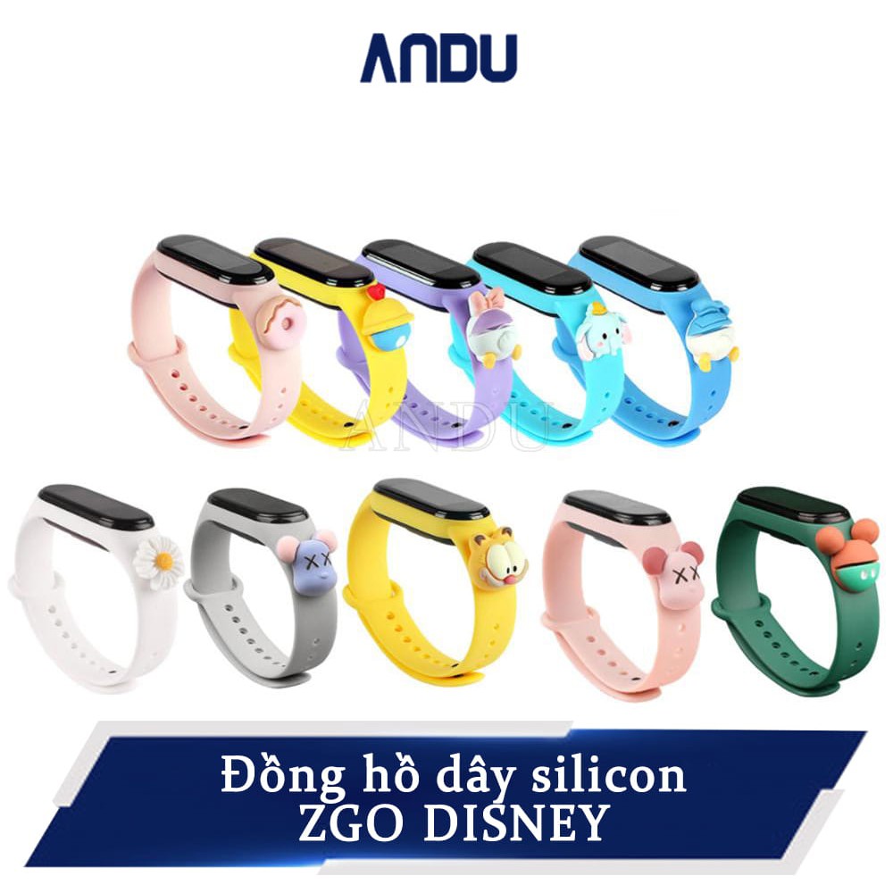 Đồng Hồ Trẻ Em ZGO DISNEY Silicon, Đồng Hồ Điện Tử Thông Minh Cho Bé