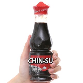 Nước tương Chinsu tỏi ớt 100% đậu nành chai 250ml