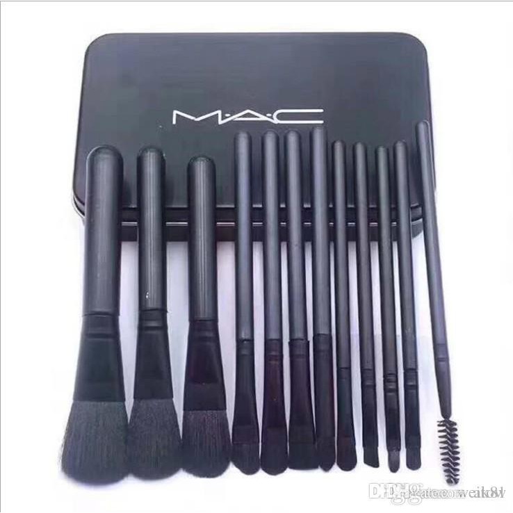 Bộ cọ trang điểm 12 món MAC cao cấp,Cọ trang điểm nhiều món, Đầu cọ mềm mại, chuyên nghiệp