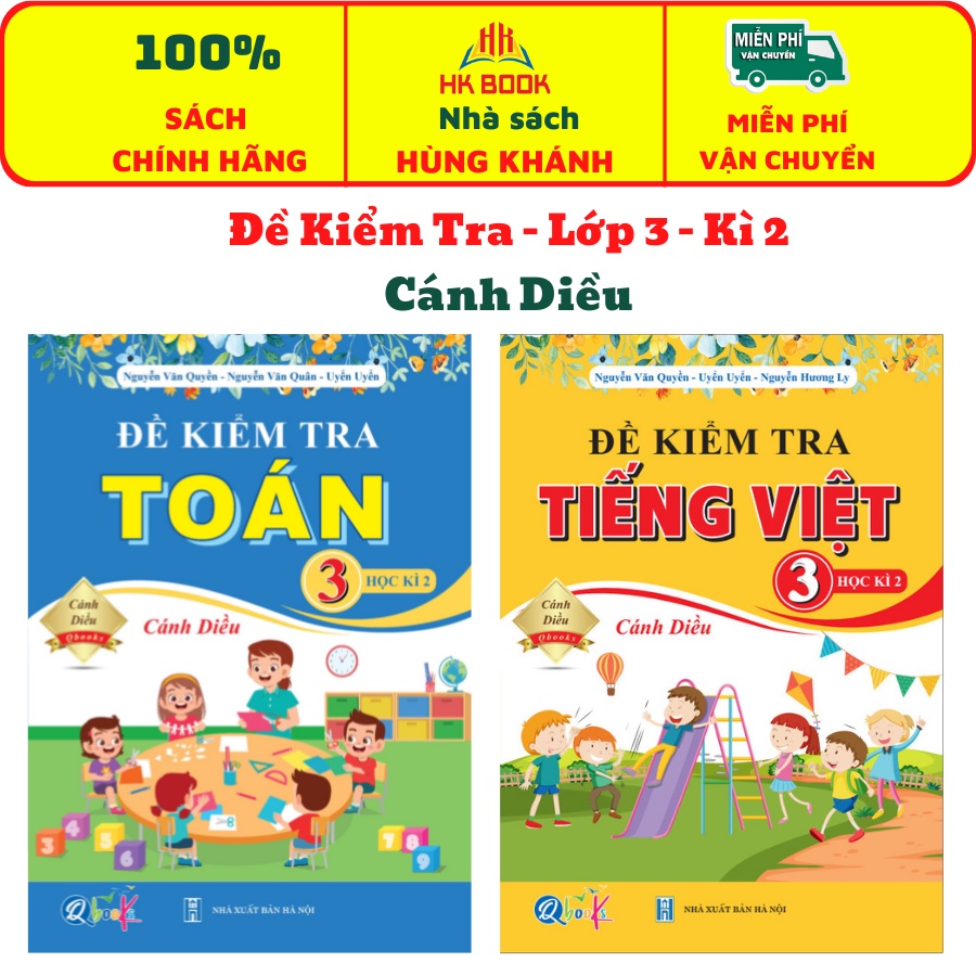 Sách - Combo Đề Kiểm Tra Toán và Tiếng Việt Lớp 3 - Kì 2 - Cánh Diều (2 cuốn)