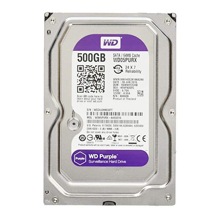 Ổ Cứng HDD 500gb chuyên dụng dành cho camera- hàng chính hãng