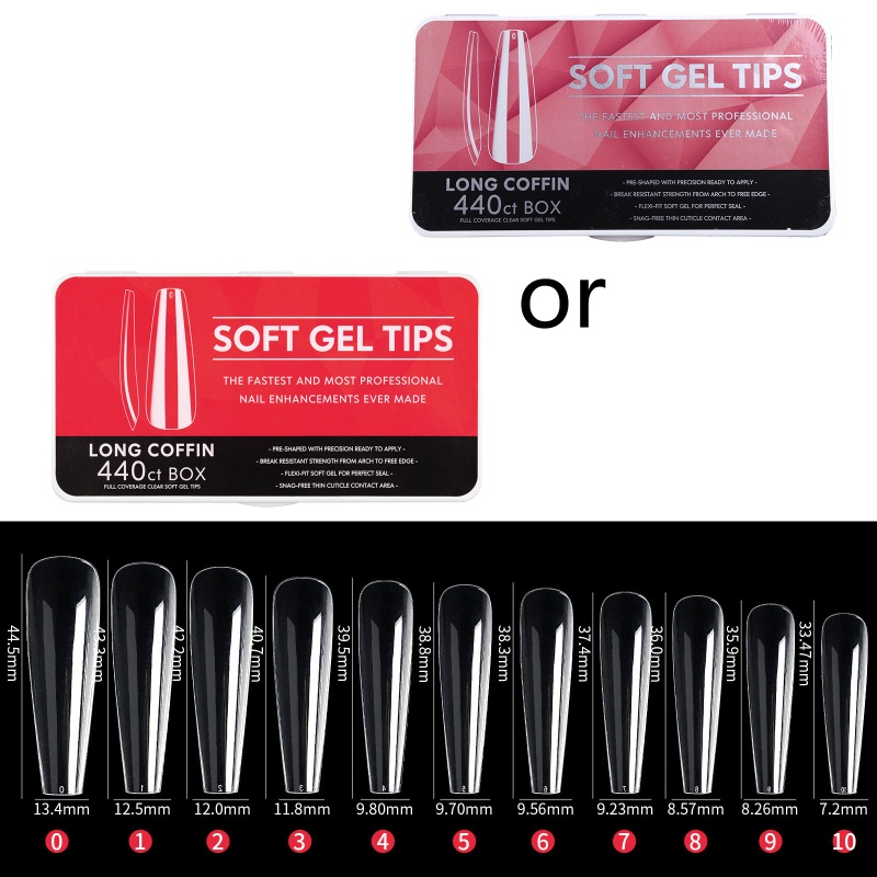 Bộ Móng Tay Giả Mềm Mại Tự Nhiên Dạng Nhấn