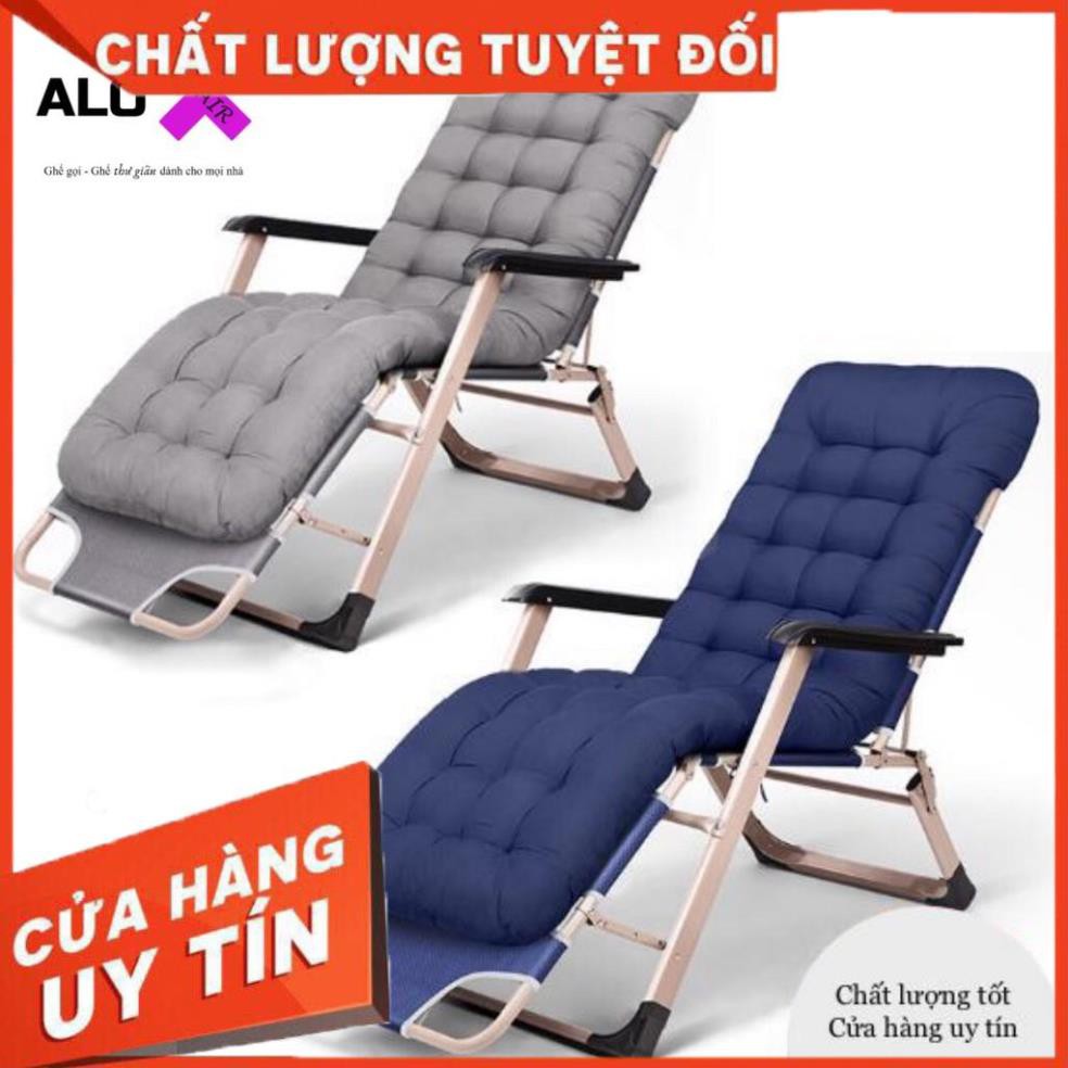 ( SẢN PHẨM NHẬP KHẨU) Ghế Xếp Thư Giãn Đa Năng Cao Cấp A168- Tặng Đệm Bông - (có thể ngã thành giường)