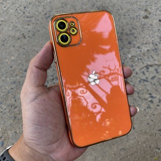 Ốp lưng iphone viền mạ vàng, bảo vệ camera