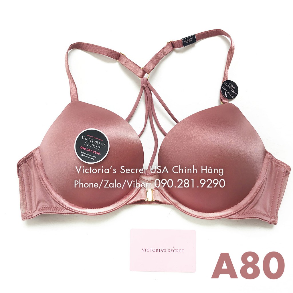 (Bill Mỹ 36A, A80) - Áo hồng đất, gài trước, siêu nâng, Bombshell Add-2-cups, Withered Rose - Victoria Secret USA | BigBuy360 - bigbuy360.vn