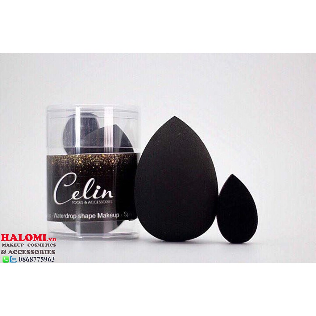 Bông Mút Tán Nền Celin 2 Chiếc Chính Hãng Gồm Màu Nâu Đen Chuyên Dùng Cho trang Điểm Siêu Mềm Đàn Hồi Cao FREESHIP | BigBuy360 - bigbuy360.vn