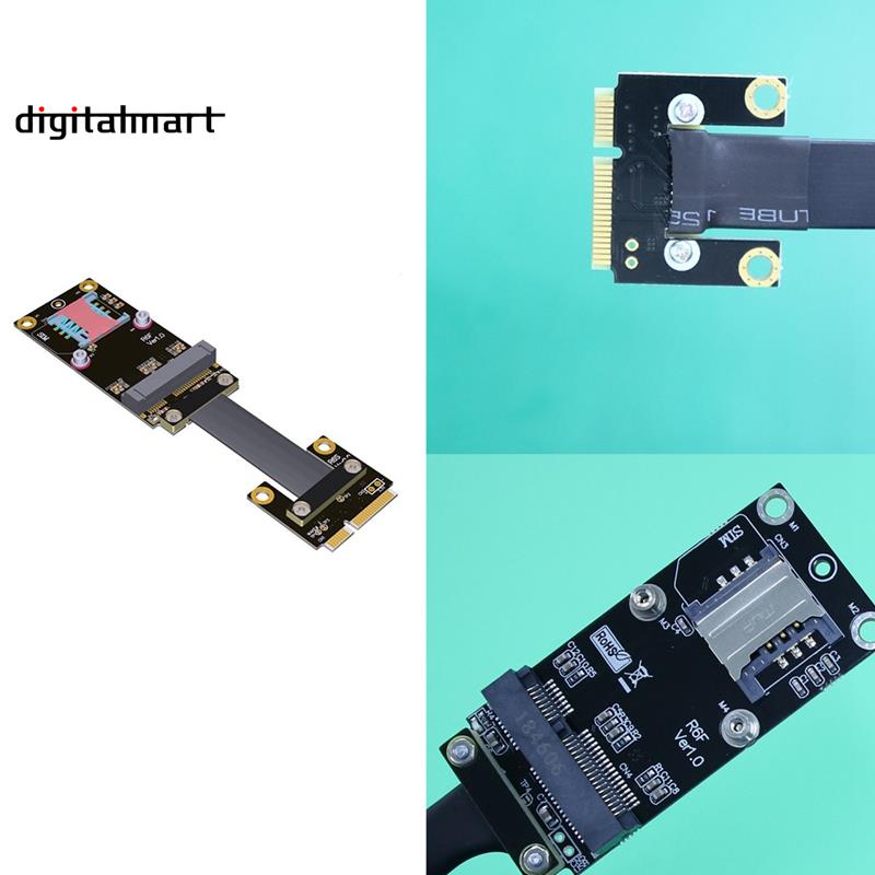 MPCIe to PCIe X1 Extension Cable,Mini PCI-E ( Mini Card ) Extension Cable MPCIe Extender Adapter Extension Cable, 5cm