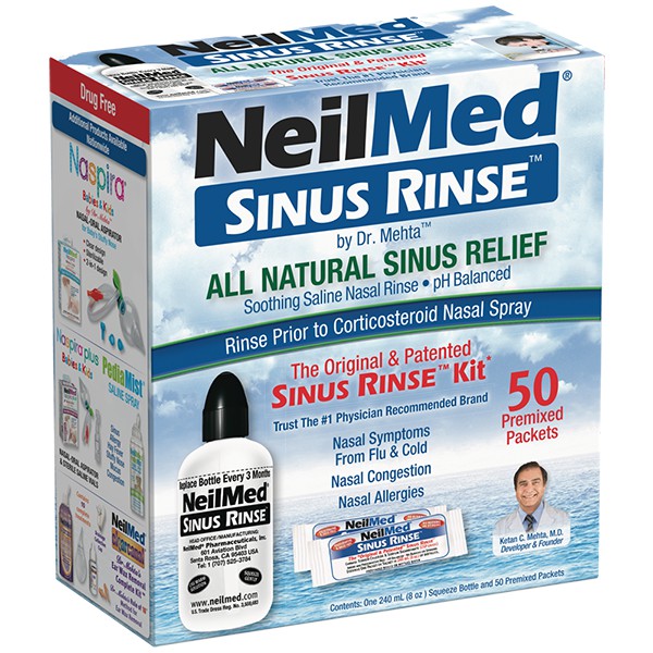 Set Bình rửa mũi Neilmed - Dành cho người lớn (Sinus Rinse - Starter Kit) - Bình + 50 gói