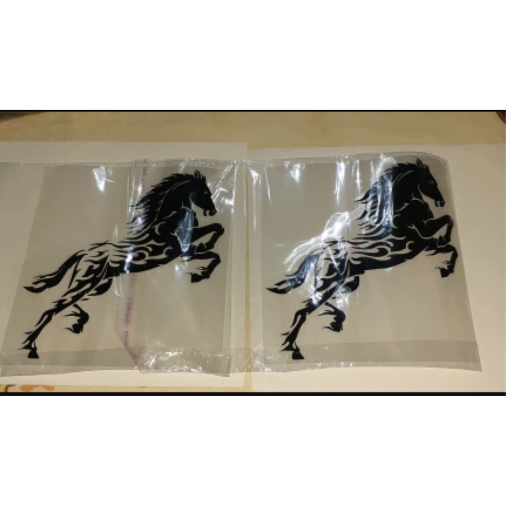 Tem Decal hình ngựa Bạch Mã kt :20x20cm