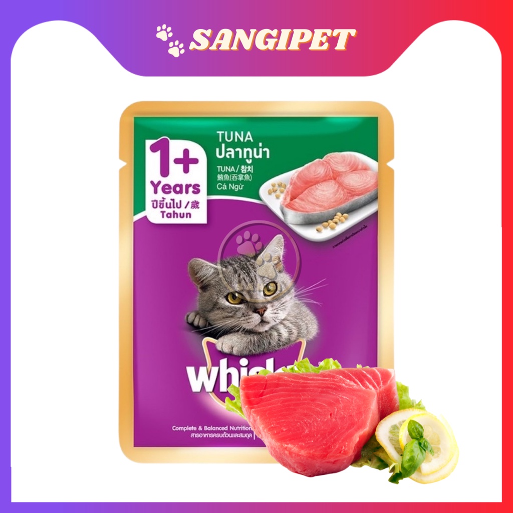 Pate WHISKAS cho mèo trưởng thành gói 80g