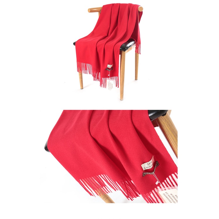 Khăn Quàng Cổ Nữ Jussy Fashion Chất Khăn Choàng Cổ Len Cashmere Dày Mịn Nhiều Màu Kích Thước 180x80cm [Tặng Mũ Nồi]