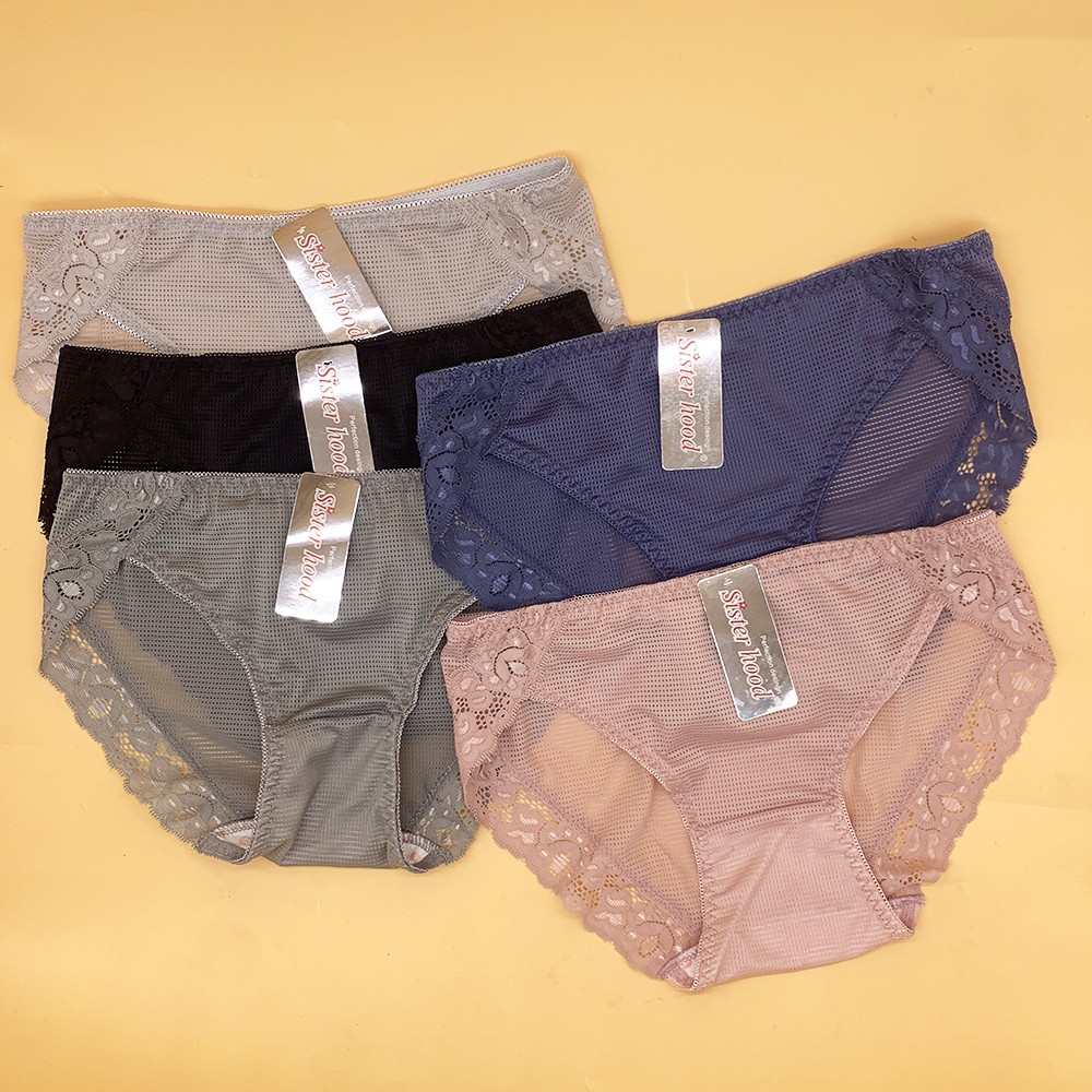 Quần lót nữ lưới phối ren mỏng thoáng mát nhẹ cho mông 85-92cm , quần chíp ren không gian eva KGE | BigBuy360 - bigbuy360.vn