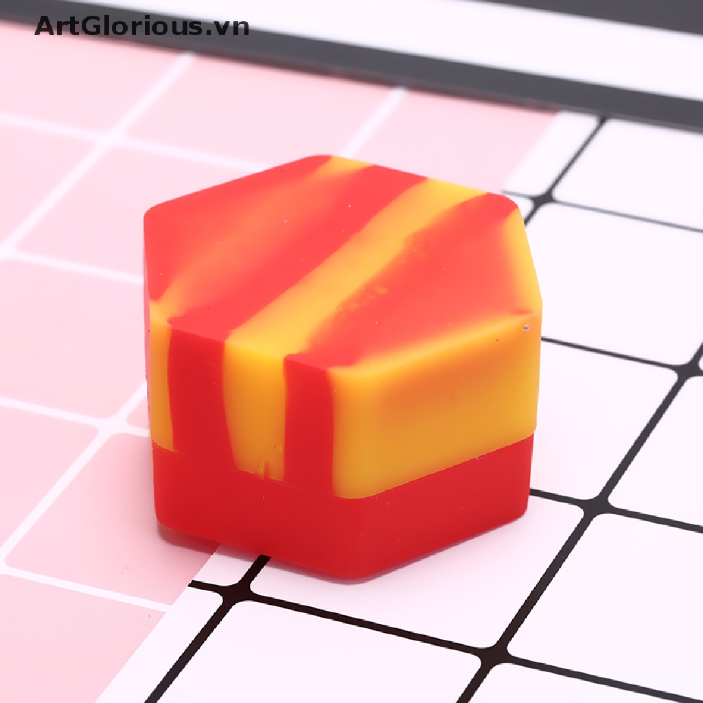 26ml hexagon honeybee wax dab silicone containers jar holder multi-colored