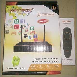 BOX TV Netbox i7 và điều khiển hỗ trợ giọng nói