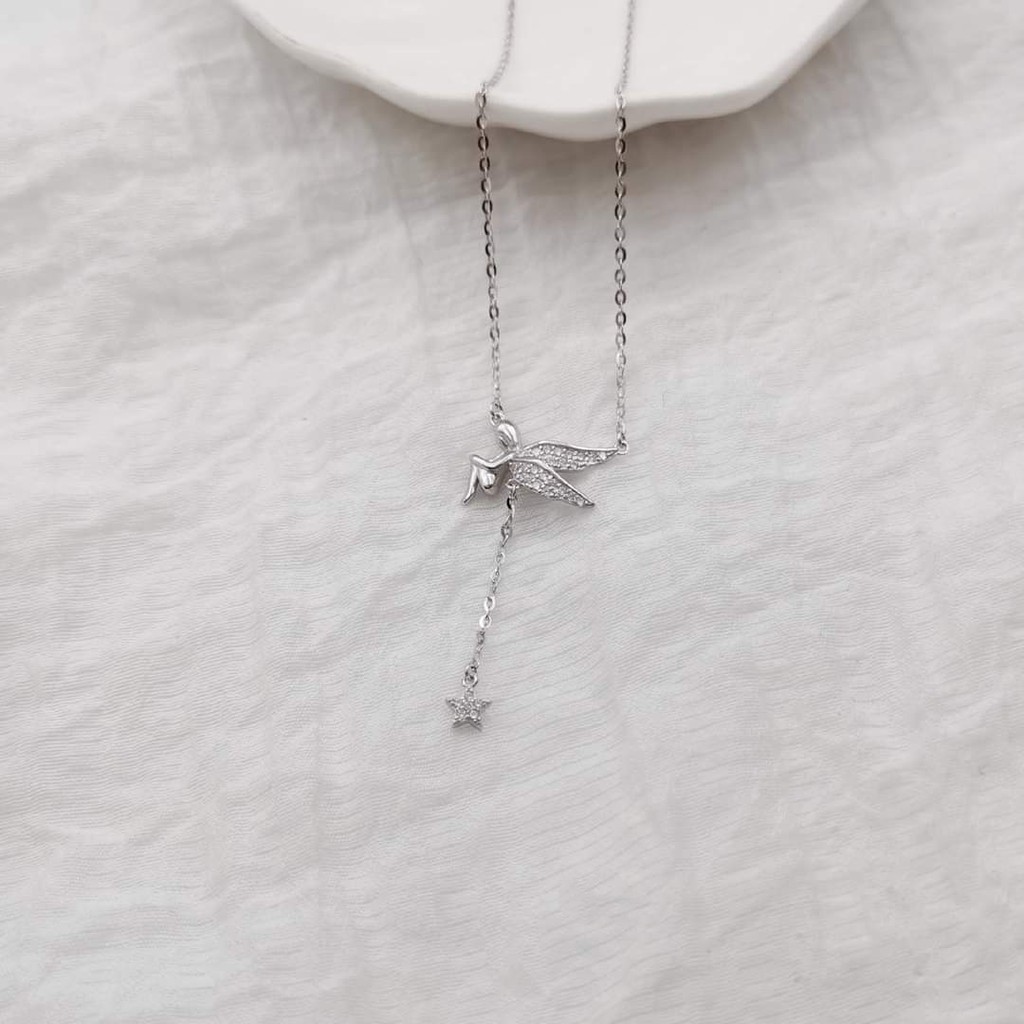 Dây chuyền bạc Dây thiên thần trên cao Van Jewelry V10074