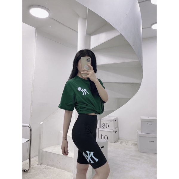 Áo MLB nam nữ T020 Smile T-Shirt NEW YORK YANKEES