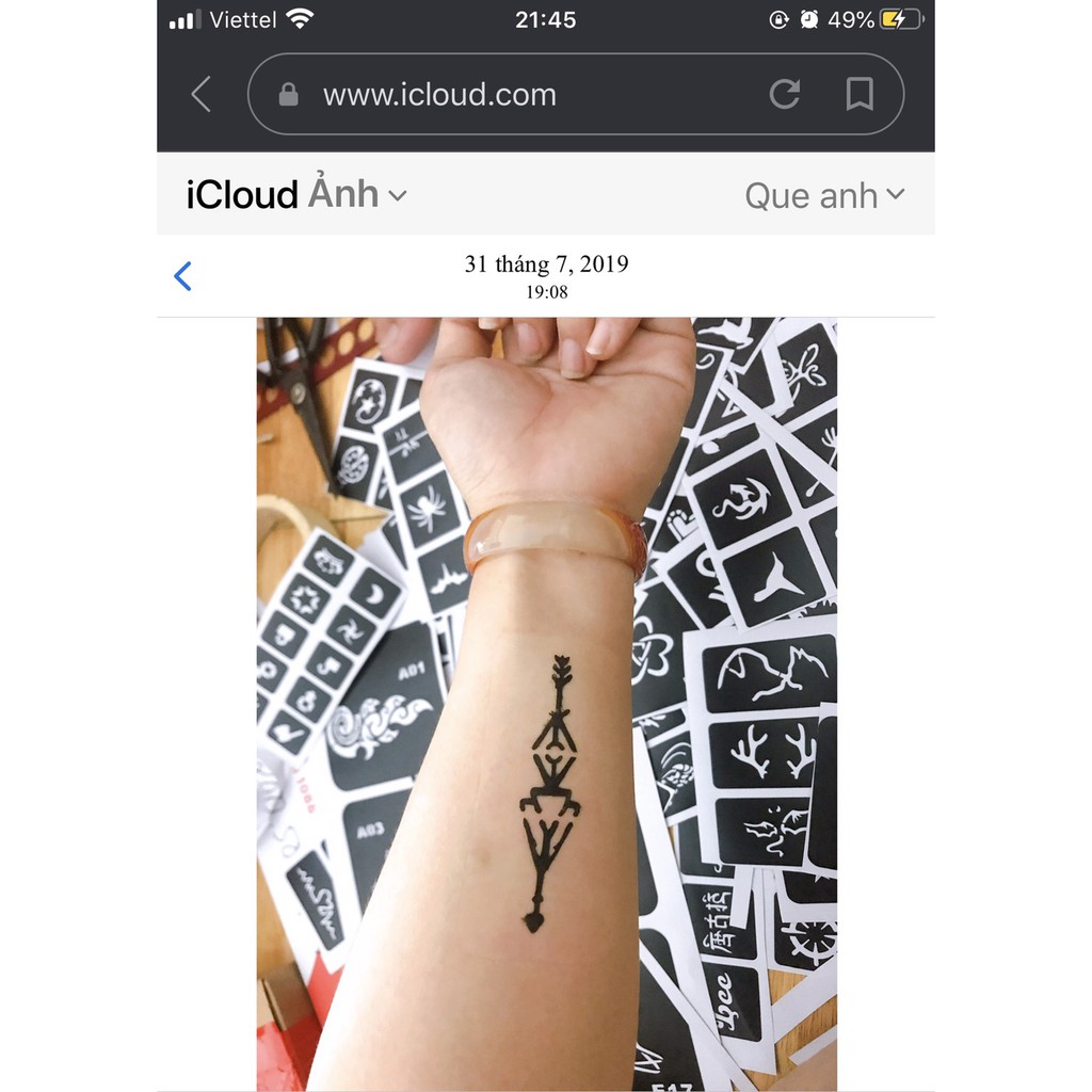 KHUÔN VẼ HENNA DECAL Y13