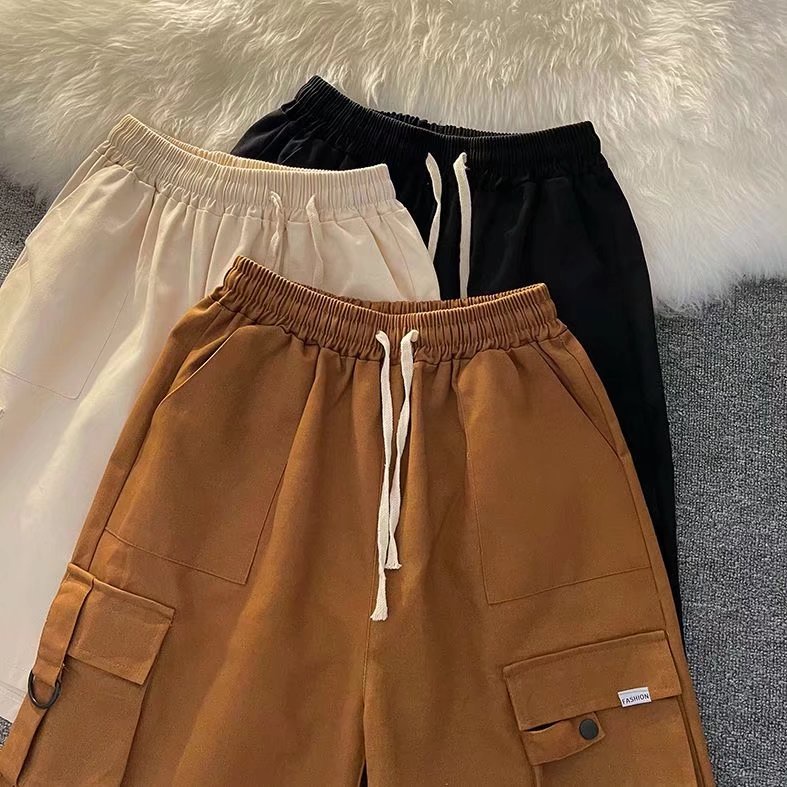 Quần Short Dáng Rộng Nhiều Túi Phong Cách Hip Hop Thời Trang Mùa Hè Cho Nam size M-3XL