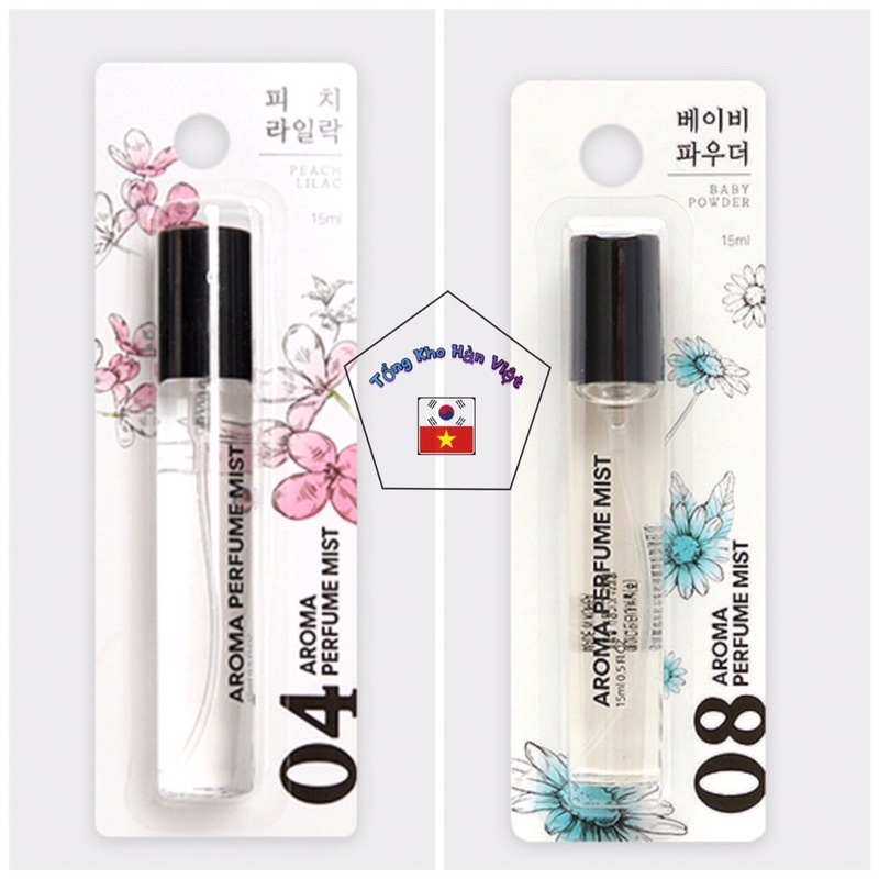 Nước Hoa Aroma Perfume Mist 15ml Hàn Quốc