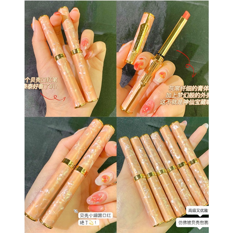 [Hàng mới về] Son lì trang điểm lâu trôi không dính cốc thiết kế vỏ thanh lịch nhỏ gọn