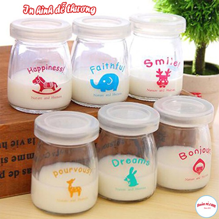 [Mã LIFE1003ALL giảm 10% đơn 50K] Hũ thủy tinh làm bánh flan, sữa chua 100ml _00310_ Buonre