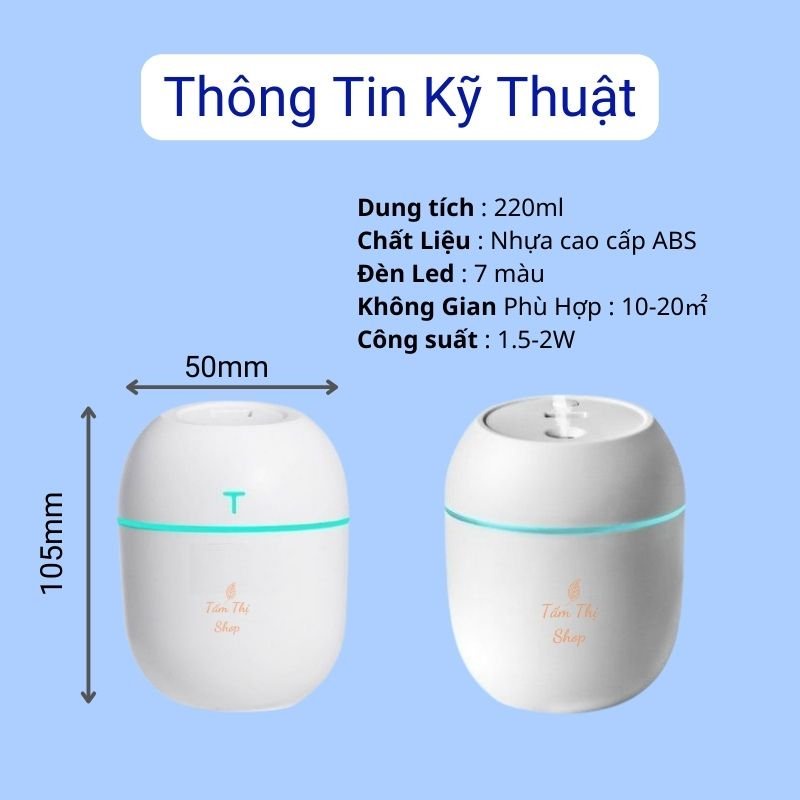 Máy Xông Tinh Dầu Mini Cho Phòng Ngủ Và Trên Xe Hơi Máy Phun Sương Tinh Dầu Khuếch Tán Tỏa Hương Thơm Phòng &amp; Đuổi Muỗi.