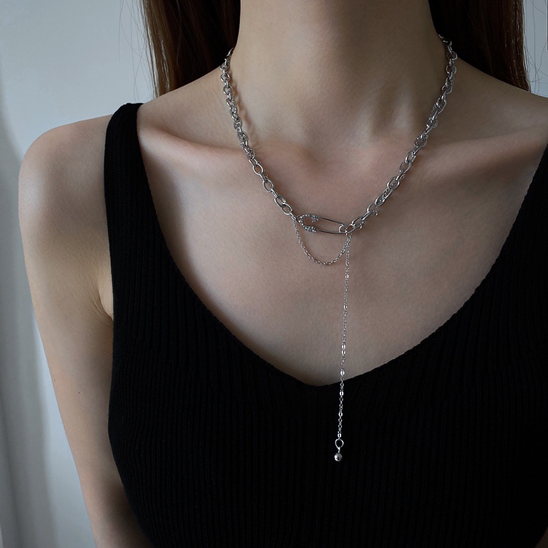 Vòng cổ Đính Đá Phong Cách Hip Hop Đơn Giản Thời Trang