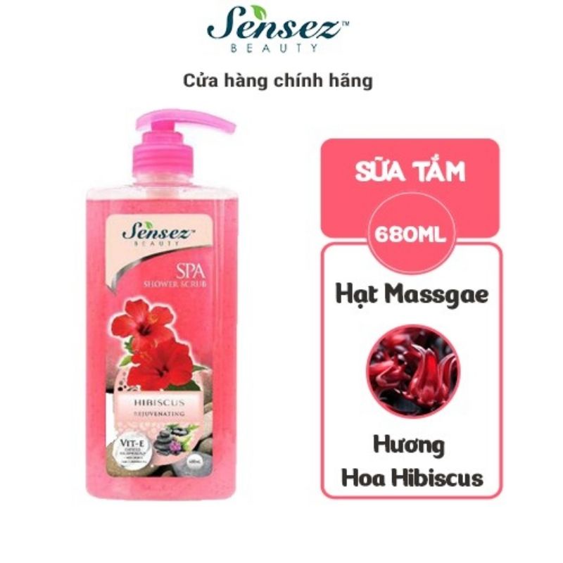 Sữa Tắm Tẩy Tế Bào Chết Hạt Massage Sensez Beauty Dưỡng Ẩm Sáng Da -