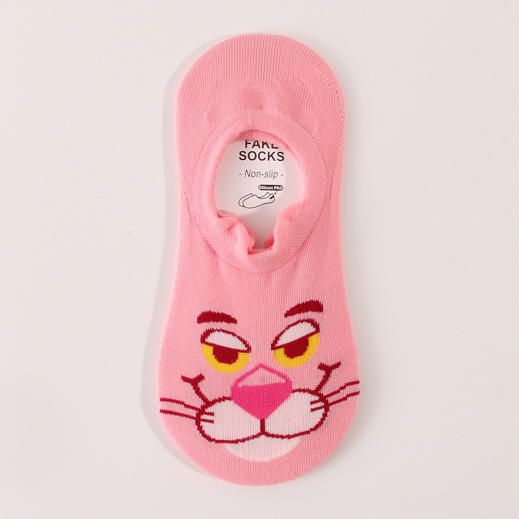 Vớ cotton có cổ ngắn in họa tiết hoạt hình dễ thương dành cho nữ