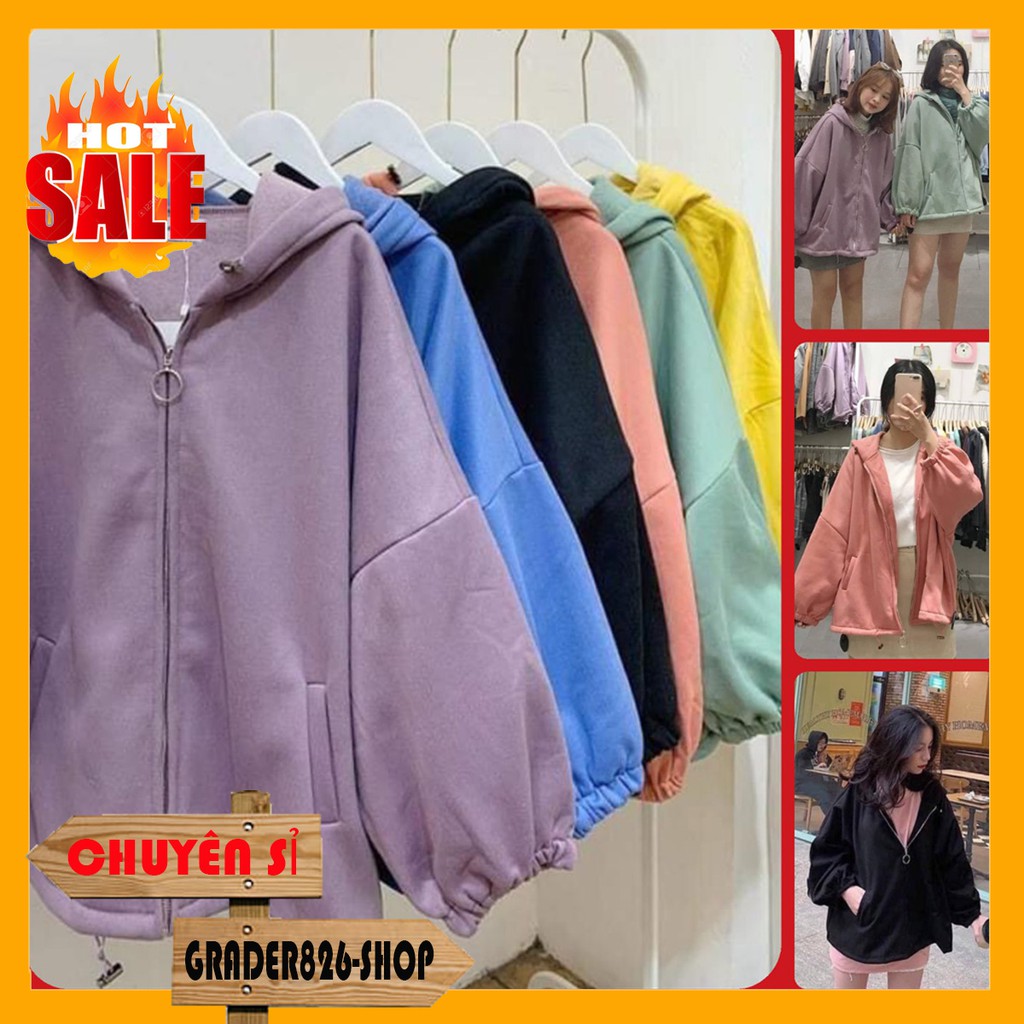 [DEAL]  Áo Hoodie Nữ Nam - Áo Khoác Nỉ NGOẠI DÂY KÉO TAY CÁNH DƠI 6 MÀU Siêu Hot (FREESHIP)