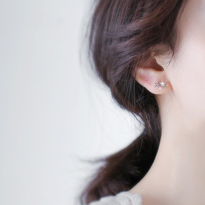 Bông Tai Nữ Bạc 925 Cao Cấp ERA SHOP 074298 - Ánh Sao Lấp Lánh, Đơn Giản, Đeo Hằng Ngày, Đi Chơi, Đi Học, Siêu Rẻ Đẹp