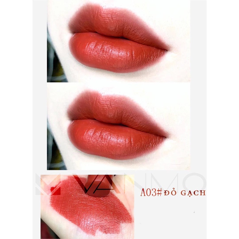 Son Nhung Lì HLLR Tông Màu Đậm Chất Nhung Mịn Không Khô Môi Bền Màu Lâu Trôi 8 Tông Màu Tươi Trẻ HOT